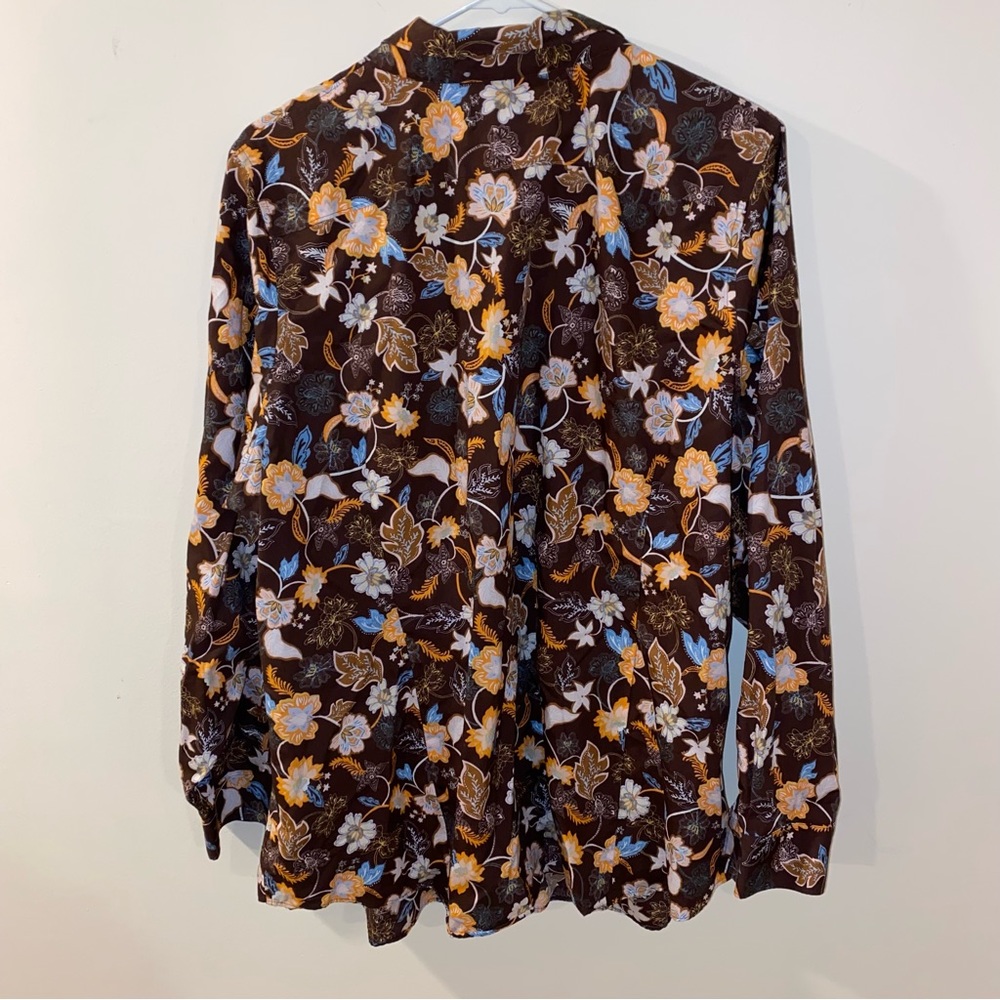 Land’s End Blouse - Woman’s Size 22W - Browns & Oranges. Beautiful!! - Picture 8 of 15